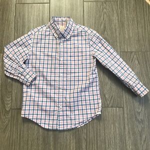 EUC Crewcuts Pink and Blue Check Button Down Shirt